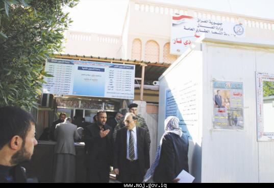 المفتش العام يجري زيارة ميدانية للدوائر العدلية في محافظة ذي قار