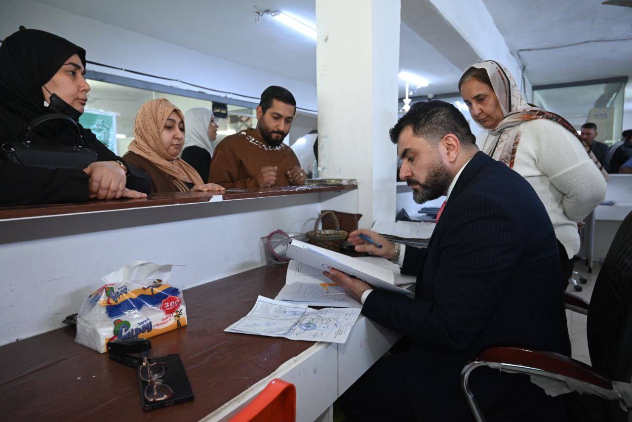 مدير عام دائرة التنفيذ يتفقد مديرية تنفيذ البياع ويوجه بتبسيط الإجراءات وتسهيل معاملات المواطنين