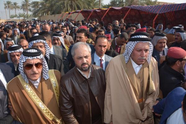 لدى زيارته مضيف امارة بني حسن في محافظة النجف الاشرف 