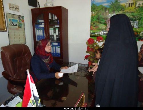 خلال زيارتها محافظة كربلاء المقدسة لتقييم واقع الخدمات المقدمة للمواطنين