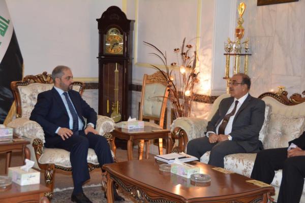 خلال استقباله رئيس مجلس محافظة بغداد والوفد المرافق له