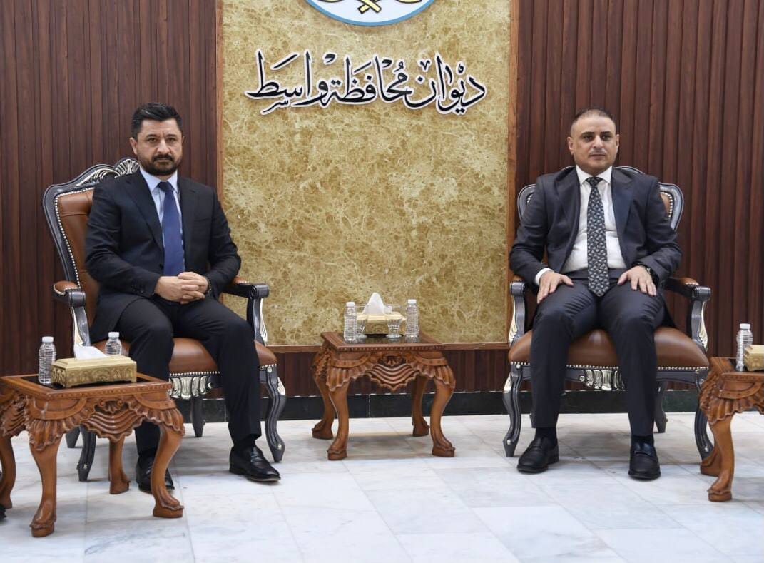 وزير العدل الدكتور خالد شواني يصل إلى واسط ويلتقي محافظها الدكتور محمد جميل المياحي ومدراء الدوائر العدلية في المحافظة