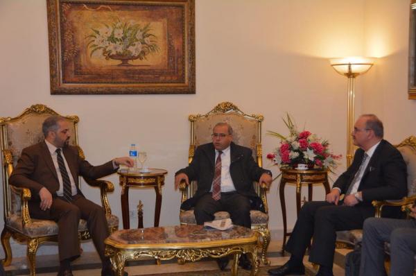 When meeting with his Jordanian counterpart in the Egyptian capital Cairo