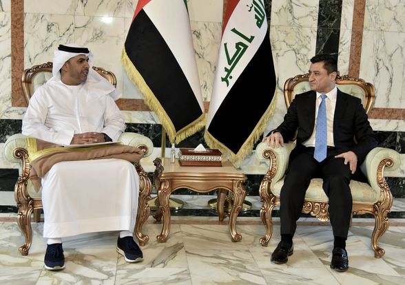 معالي وزير العدل د.خالد شواني يلتقي نظيره الإماراتي معالي الوزير عبد الله بن سلطان بن عواد النعيمي، في بغداد اليوم الأربعاء.
