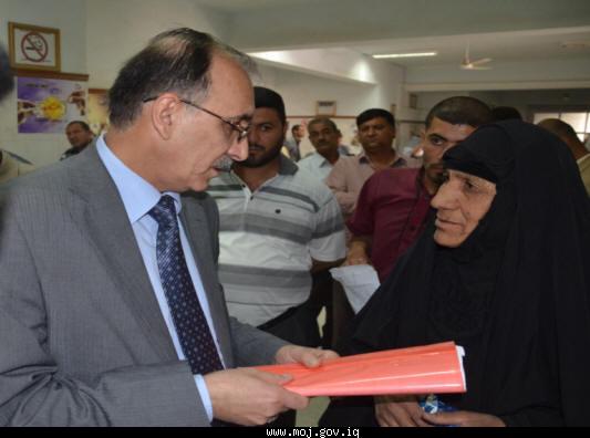 المفتش العام لوزارة العدل:  إجراء (254) زيارة ميدانية إلى الدوائر العدلية خلال الأشهر الستة الماضية