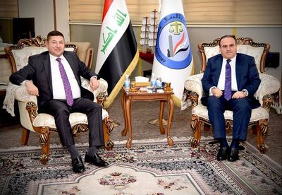 خلال استقباله رئيس اتحاد الحقوقيين العراقيين والوفد المرافق له