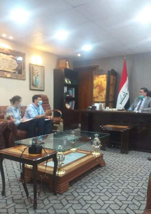 مدير عام دائرة اصلاح الاحداث يبحث مع وفد اللجنة الدولية للصليب الاحمر إجراءات وقاية المودعين من فايروس كورونا 