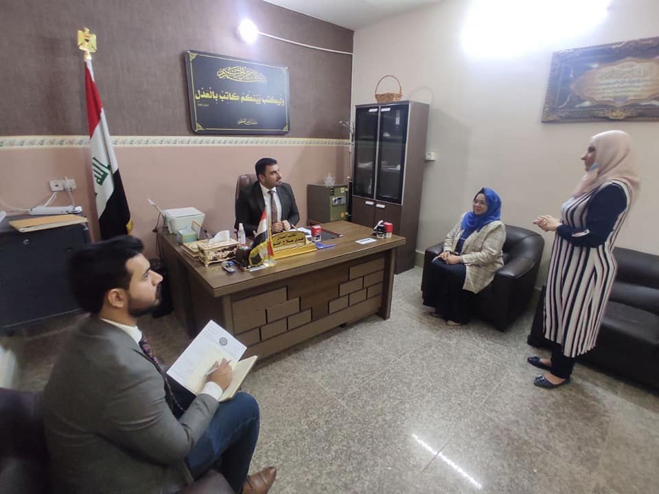 مدير عام دائرة الكتاب العدول يجري زيارة تفقدية ‏الى دائرة الكاتب العدل حي الجامعة في بغداد