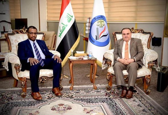 وزير العدل يستقبل مدير مشروع مكافحة الاسلحة النارية والمخدرات والجريمة في ‏الأمم المتحدة/فينا 