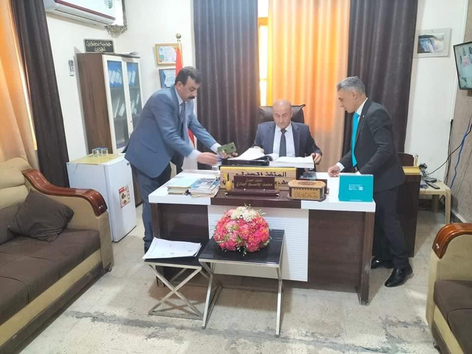 مدير عام دائرة التنفيذ يجري زيارة تفقدية الى مديريتي تنفيذ الفلوجة والرمادي في محافظة الانبار