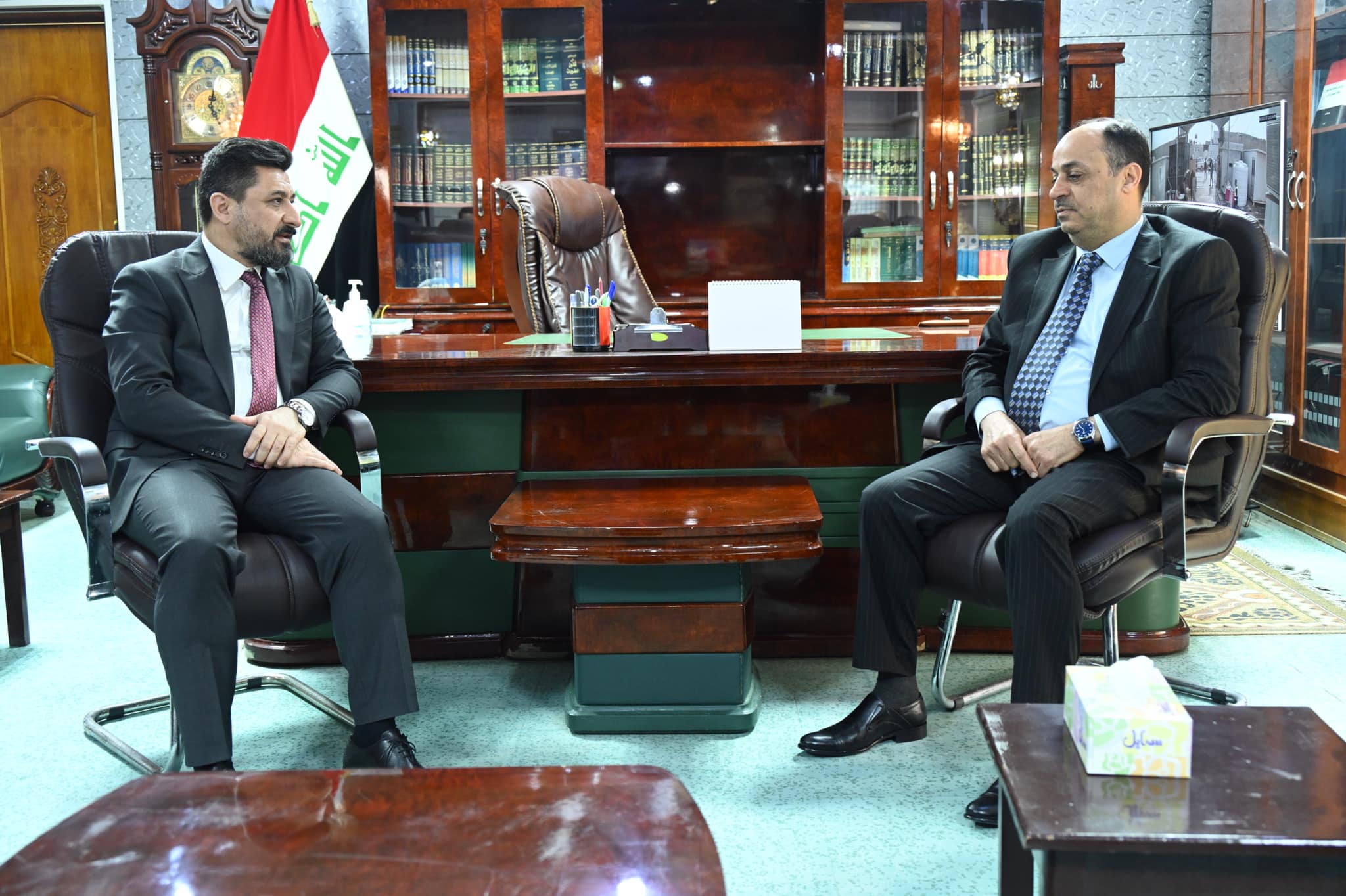 خلال زيارته الى محافظة ميسان … وزير العــدل د. خالد شواني يلتقي رئيس محكمة استئـــناف ميسان الاتحادية ويؤكد على اهمية التنسيق بين الدوائر العدلية والقضاء في تنفيذ القرارات الصادرة من المحاكم