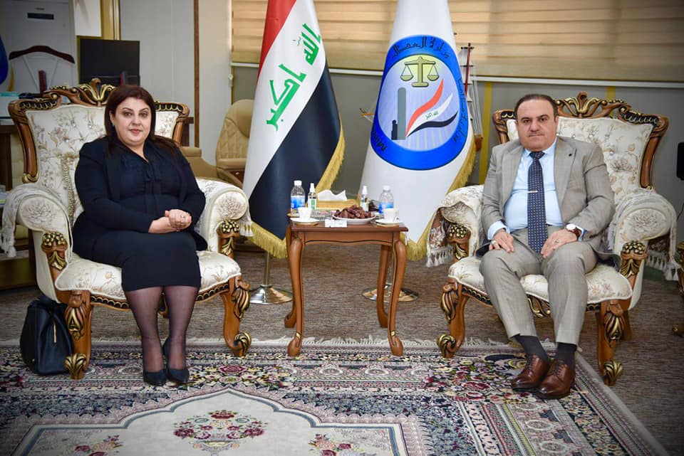 وزير العدل يستقبل وزير الزراعة في حكومة اقليم كوردستان