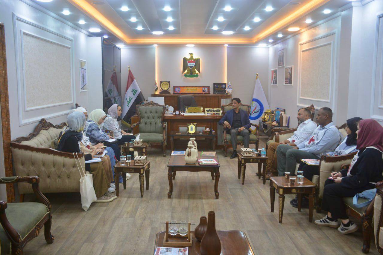 زيارة مشتركة من الصليب الأحمر ومركز الأطراف الصناعية إلى سجن الناصرية لمتابعة الحالات وتوسيع خدمات الدعم الطبي