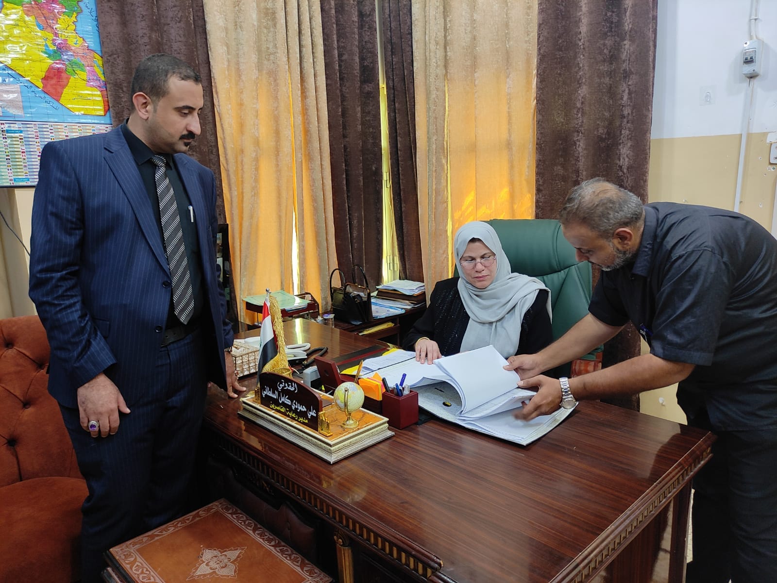 مدير عام دائرة رعاية القاصرين تجري زيارة تفقدية الى مديرية رعاية القاصرين في النجف الاشرف .