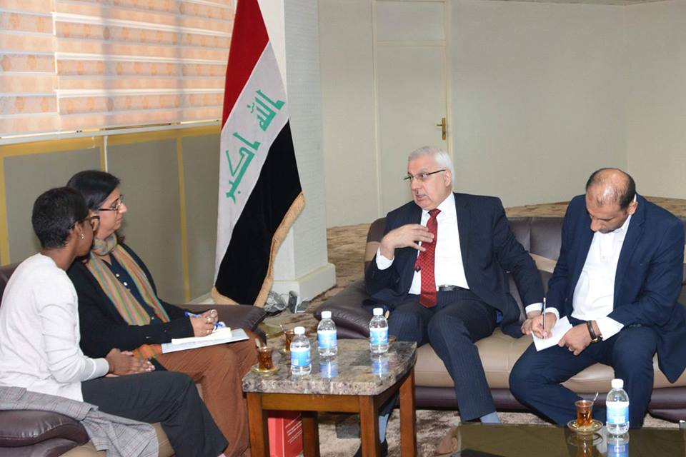 وكيل وزارة العدل يستقبل نائبة منسق الحماية المسؤولة عن شؤون الاحتجاز في منظمة الصليب الاحمر