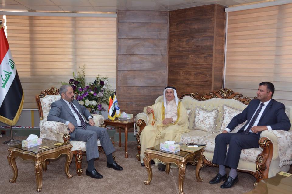 معالي وزير العدل د. حيد الزاملي يستقبل الامير سعد محمد مزهر السمرمد امير قبيلة زبيد في العراق والوطن العربي
