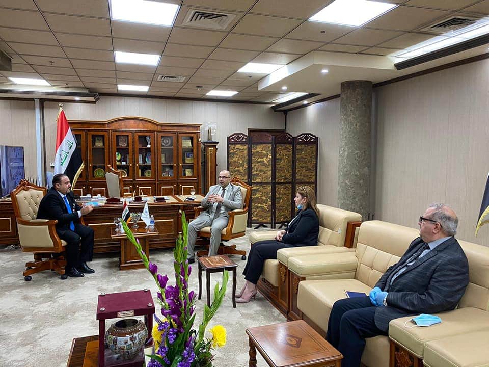 وزير العدل يبحث مع وزيري الاتصالات والهجرة والمهجرين مشروع الاتمته الإلكترونية لدوائر كتاب العدول والتسجيل العقاري