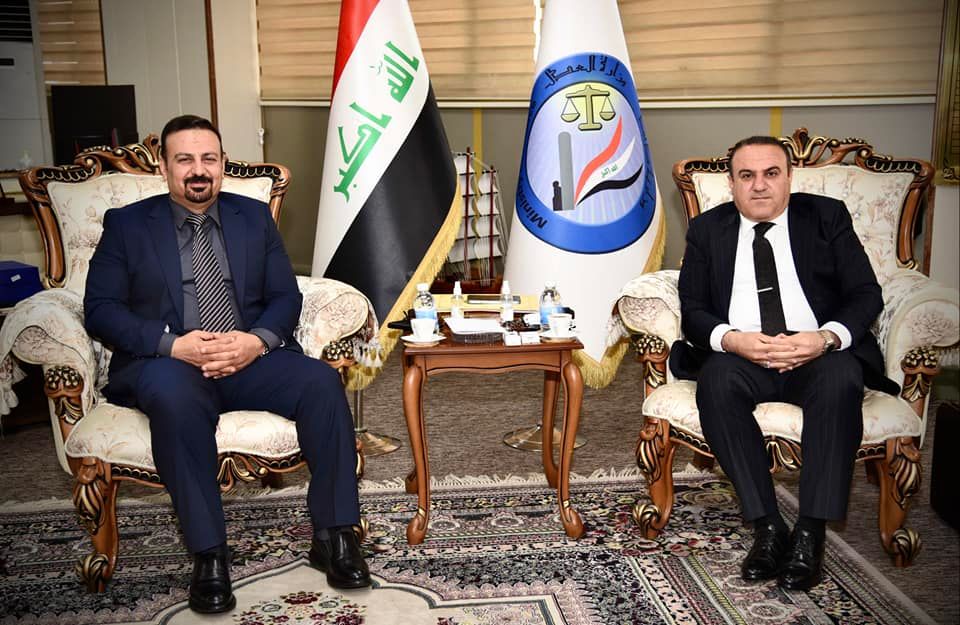 وزير العدل يستقبل رئيس هيئة النزاهة من اجل تعزيز التعاون ‏والتنسيق بين الجانبين ‏