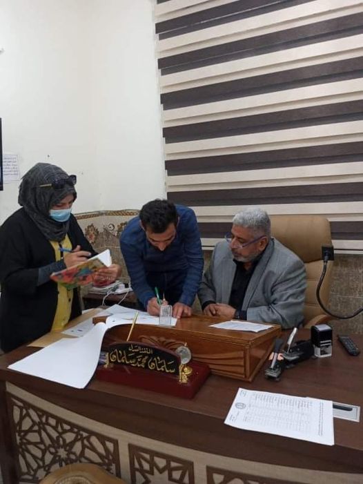 فريق عمل من الشركة العامة للانظمة الالكترونية يزور مديرية تنفيذ الدورة لوضع مخططات مشروع الحوكمة الالكترونية