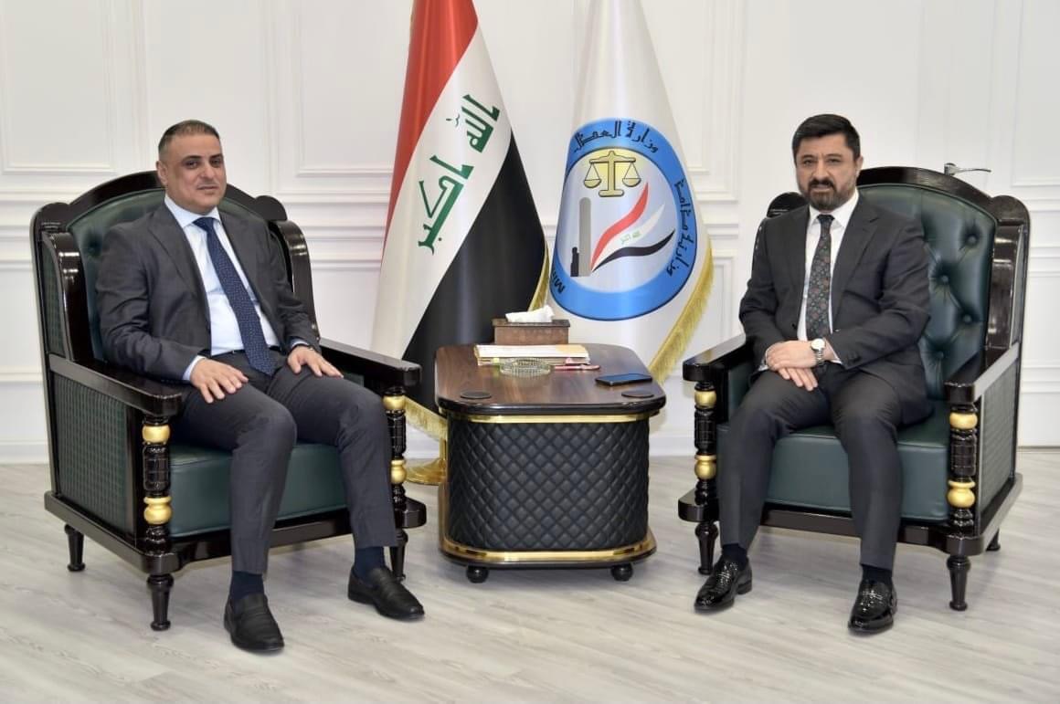  وزير العدل يستقبل محافظ واسط ويبحث معه التنسيق في فتح دوائرعدلية لتقديم أفضل الخدمات للمواطنين في المحافظة 