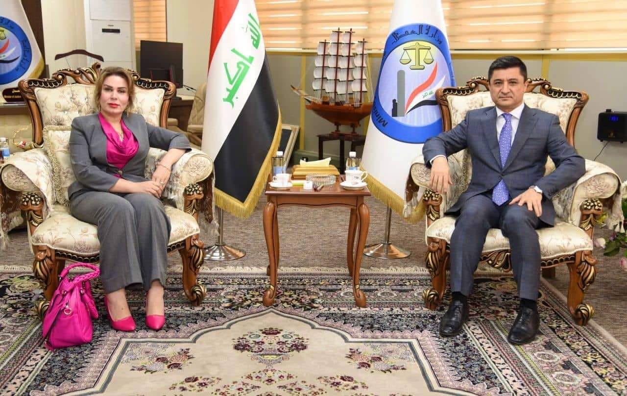 وزير العدل يستقبل مجموعة من السادة أعضاء مجلس النواب العراقي