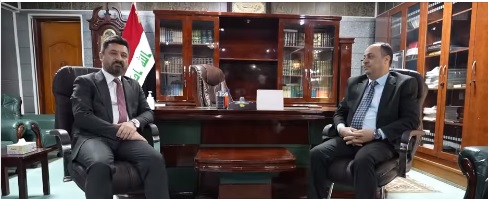 وزير العــدل د. خالد شواني يلتقي رئيس محكمة استئـــناف ميسان الاتحادية ويؤكد  على اهمية التنسيق بين الدوائر العدلية والقضاء  في تنفيذ القرارات الصادرة من المحاكم .