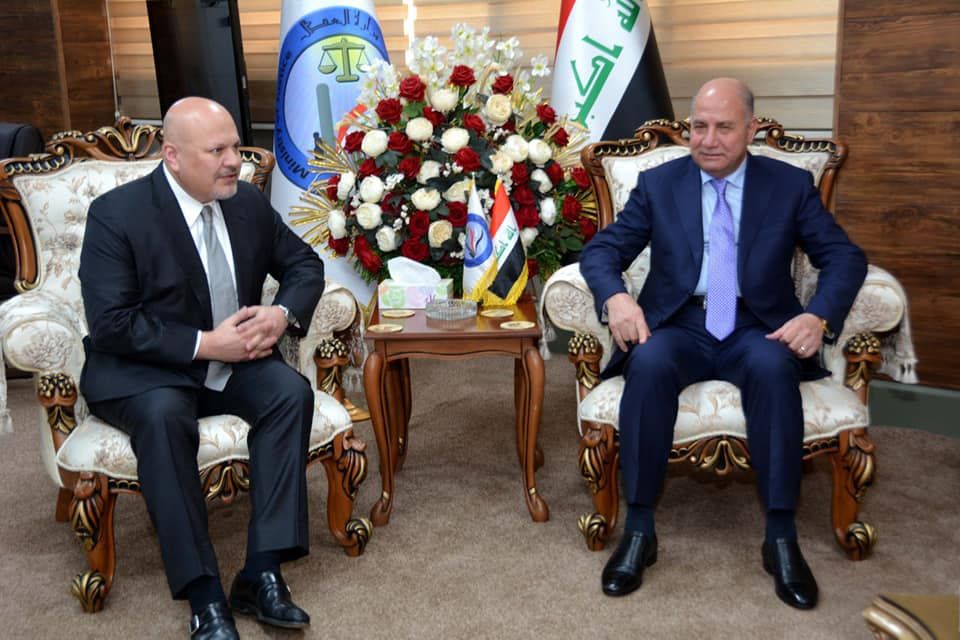 وزير العدل يستقبل مساعد الأمين العام ورئيس فريق التحقيق الدولي في جمع الأدلة لتجريم داعش