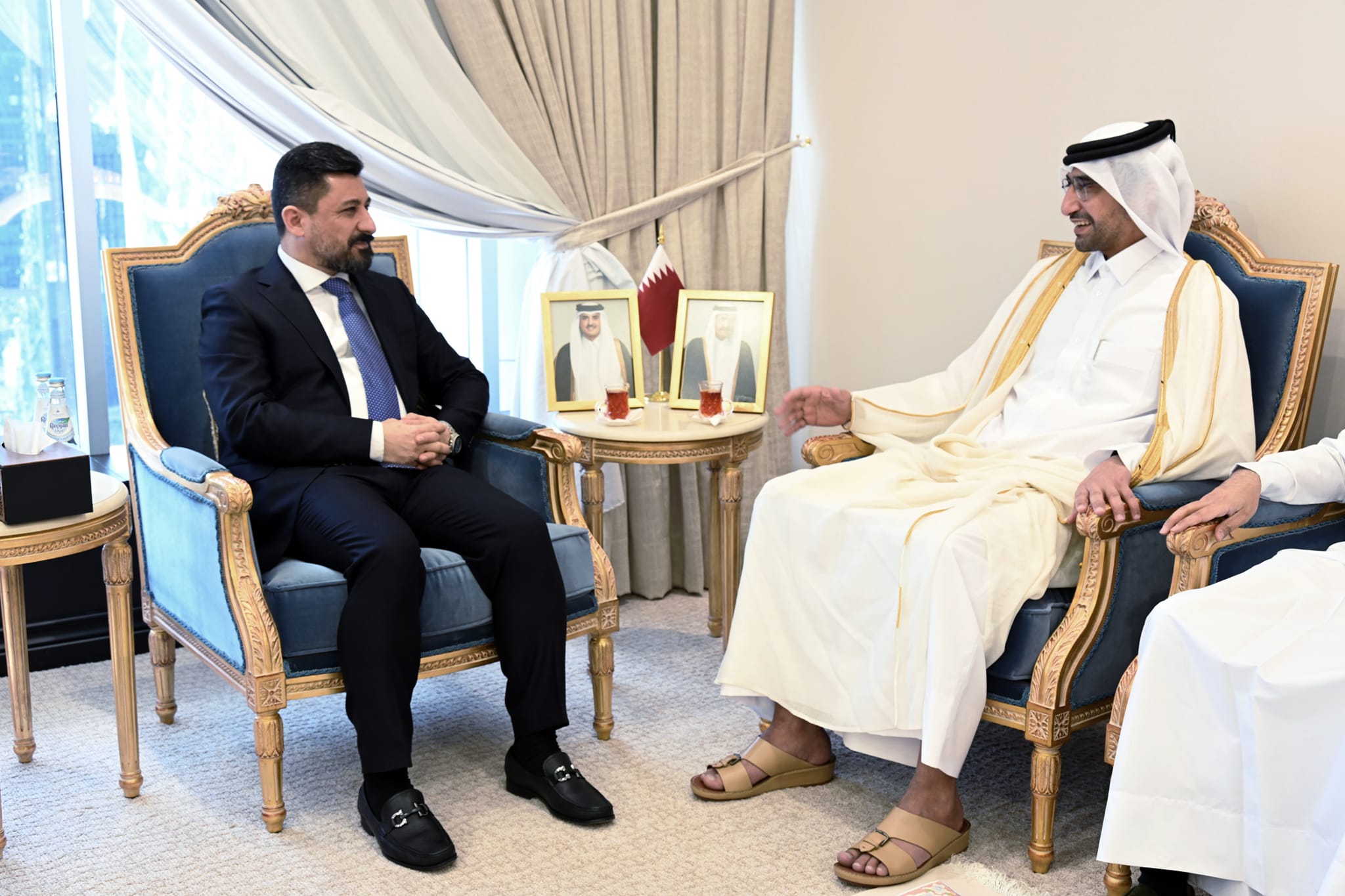 وزير العدل د.خالد شواني يلتقي نظيرة القطري
