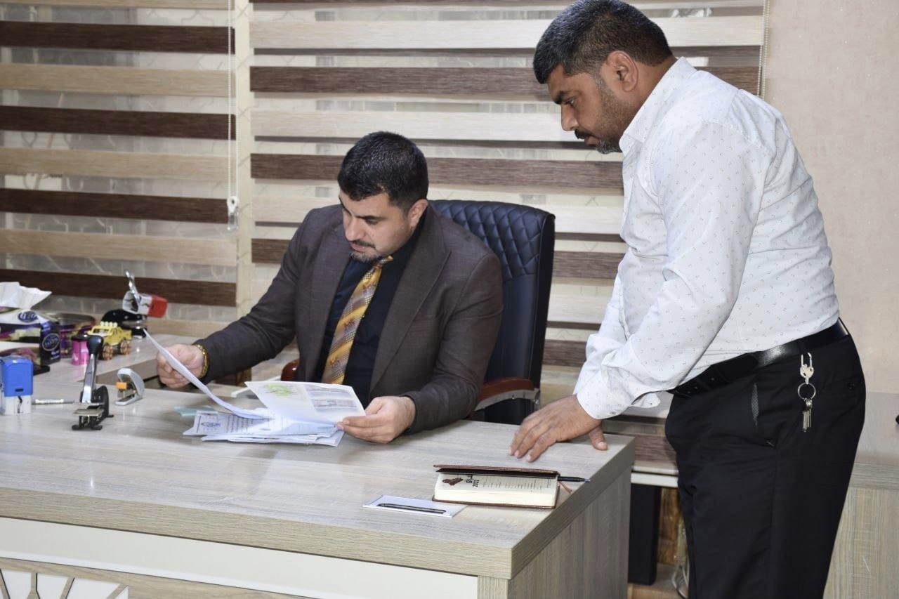 مدير عام دائرة الكتاب العدول يجري زيارة تفقدية لدائرة الكاتب العدل في الرصافة المسائي