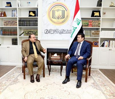 وزير العدل يبحث مع مستشار الامن القومي التعاون المشترك وتأمين السجون التابعة للوزارة 