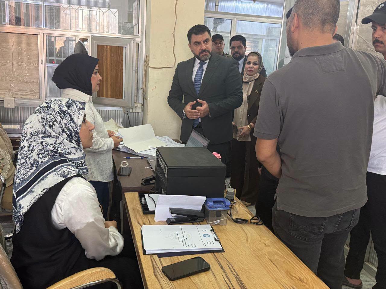 مدير عام دائرة التنفيذ يجري زيارة تفقدية لمديريتي تنفيذ الحلة والصوب الكبير للاطلاع على سير العمل وانجاز الاجراءات ‏
