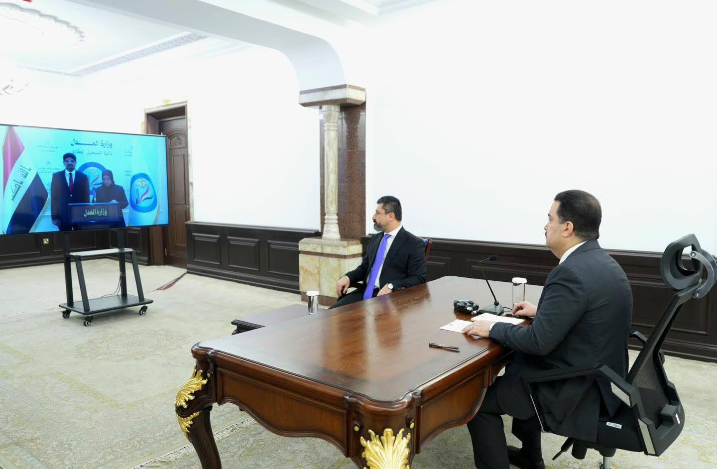 رئيس مجلس الوزراء السيد محمد شياع السوداني يطلق مشروع أتمتة معاملات البيع ونقل الملكية في دائرة التسجيل العقاري العامة بوزارة العدل
